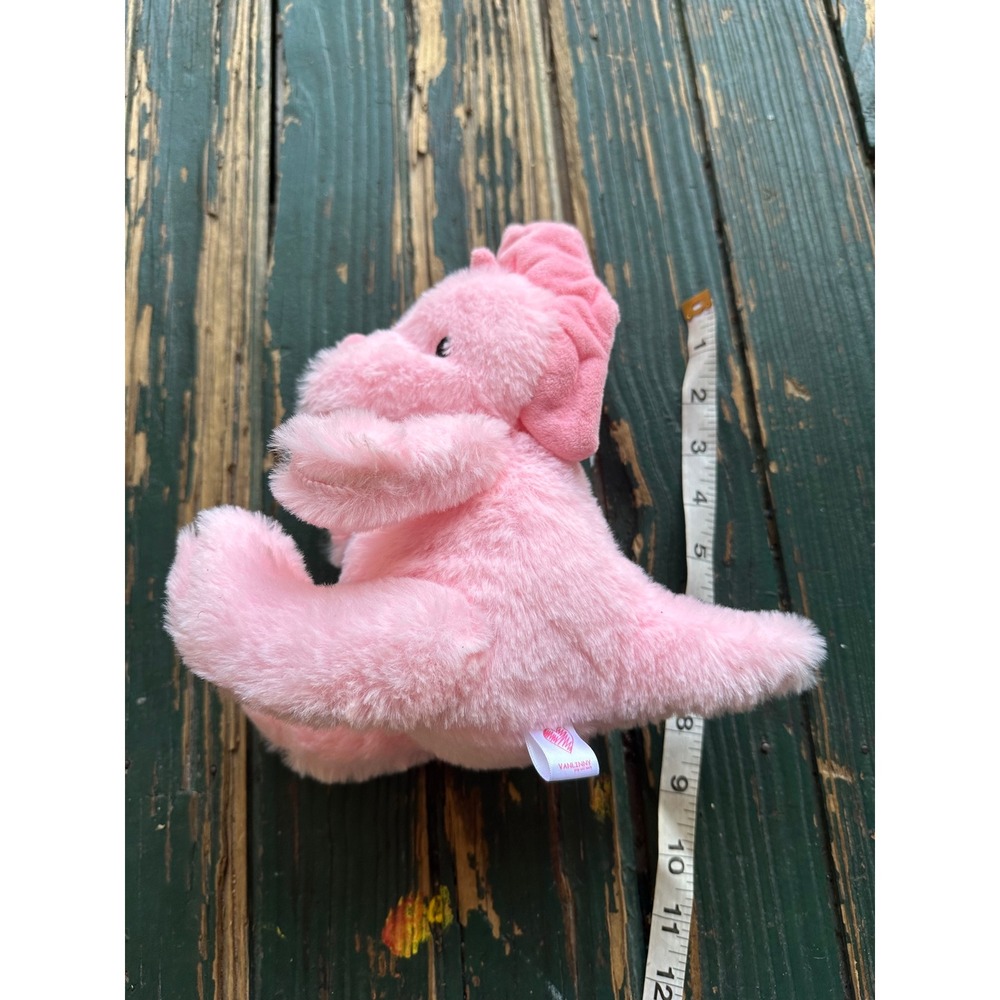 Vanlinny Pink Dinosaur Plush Stuffed Animal Soft Fuzzy Toy 8 Inch A1221